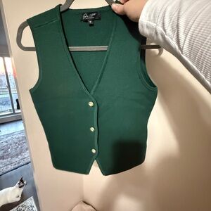 Green Sleeveless Top
